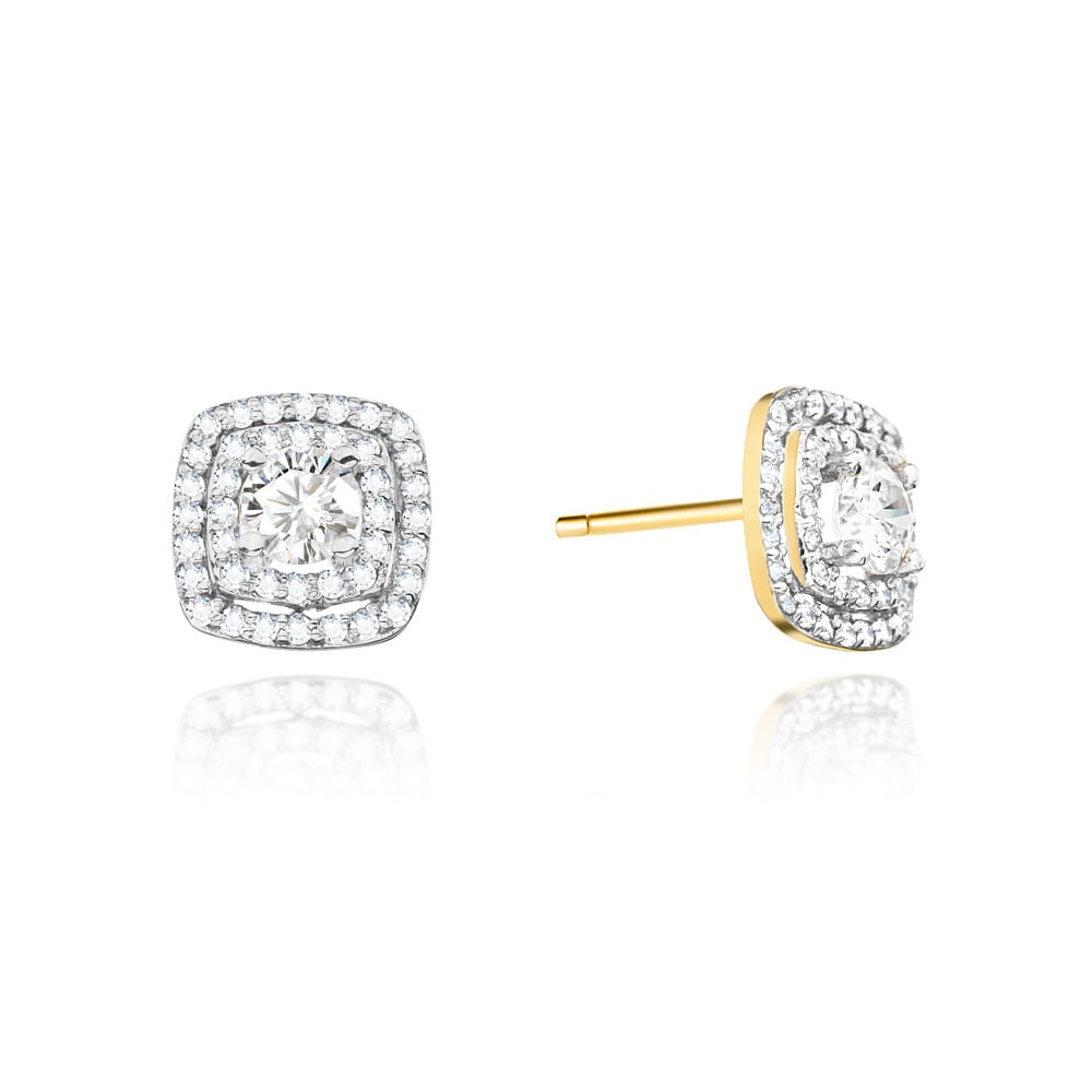 Cercei Aur 14K cu Diamante Naturale 0.70 ct (Varianta: Galben)