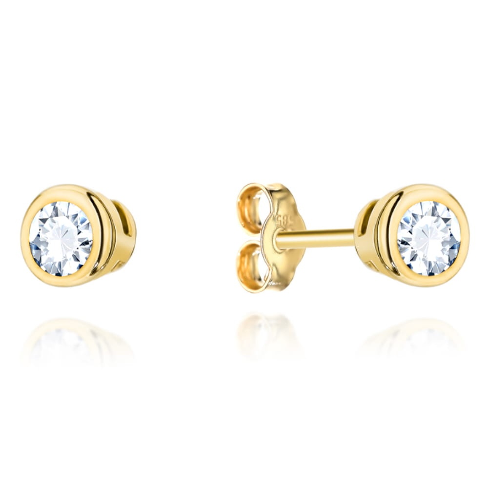Cercei Aur 14k cu Zirconii Albe (Greutate: 0.67)