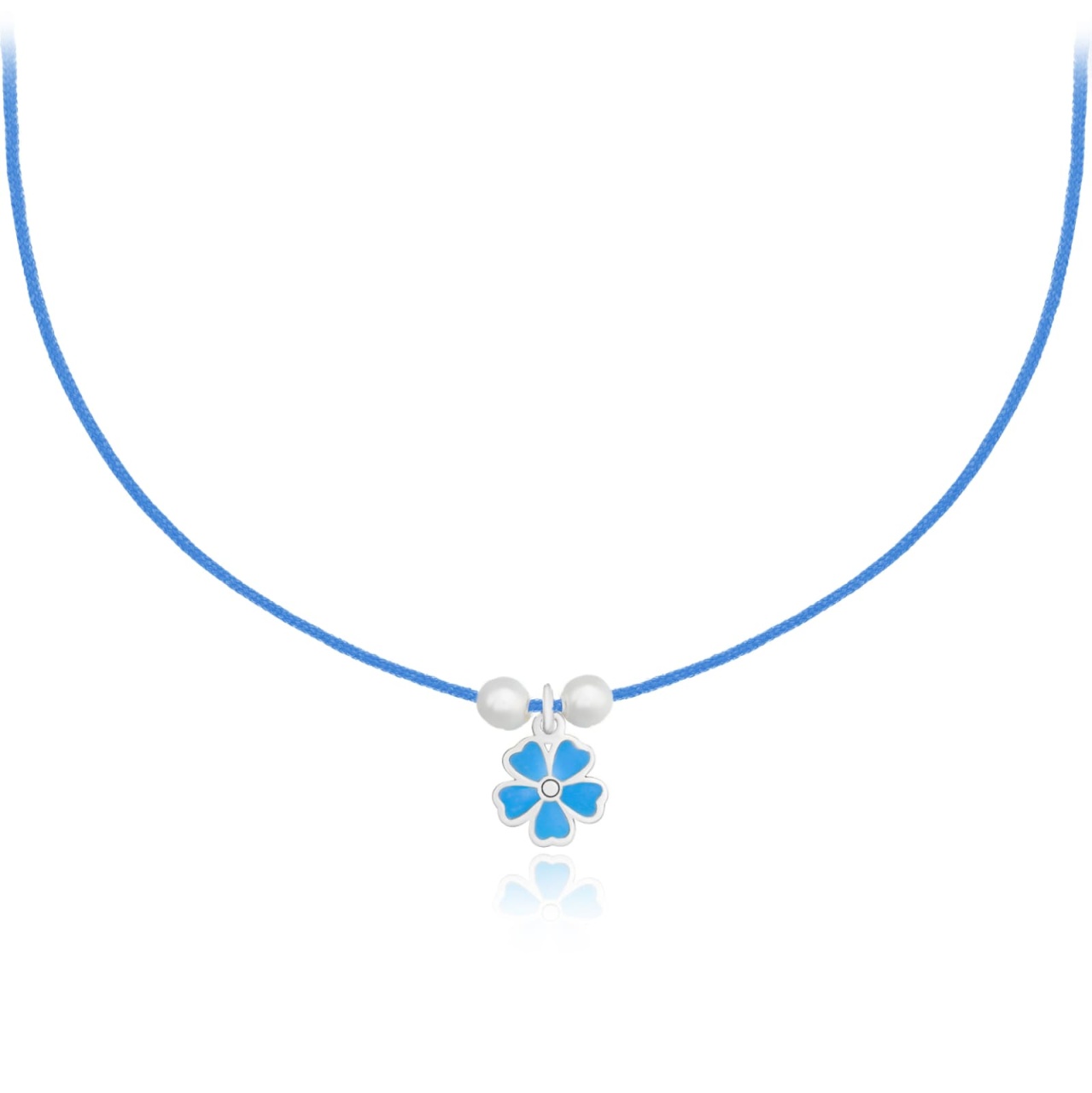 Choker pentru copii - Floare de Nu mă uita din Argint 925