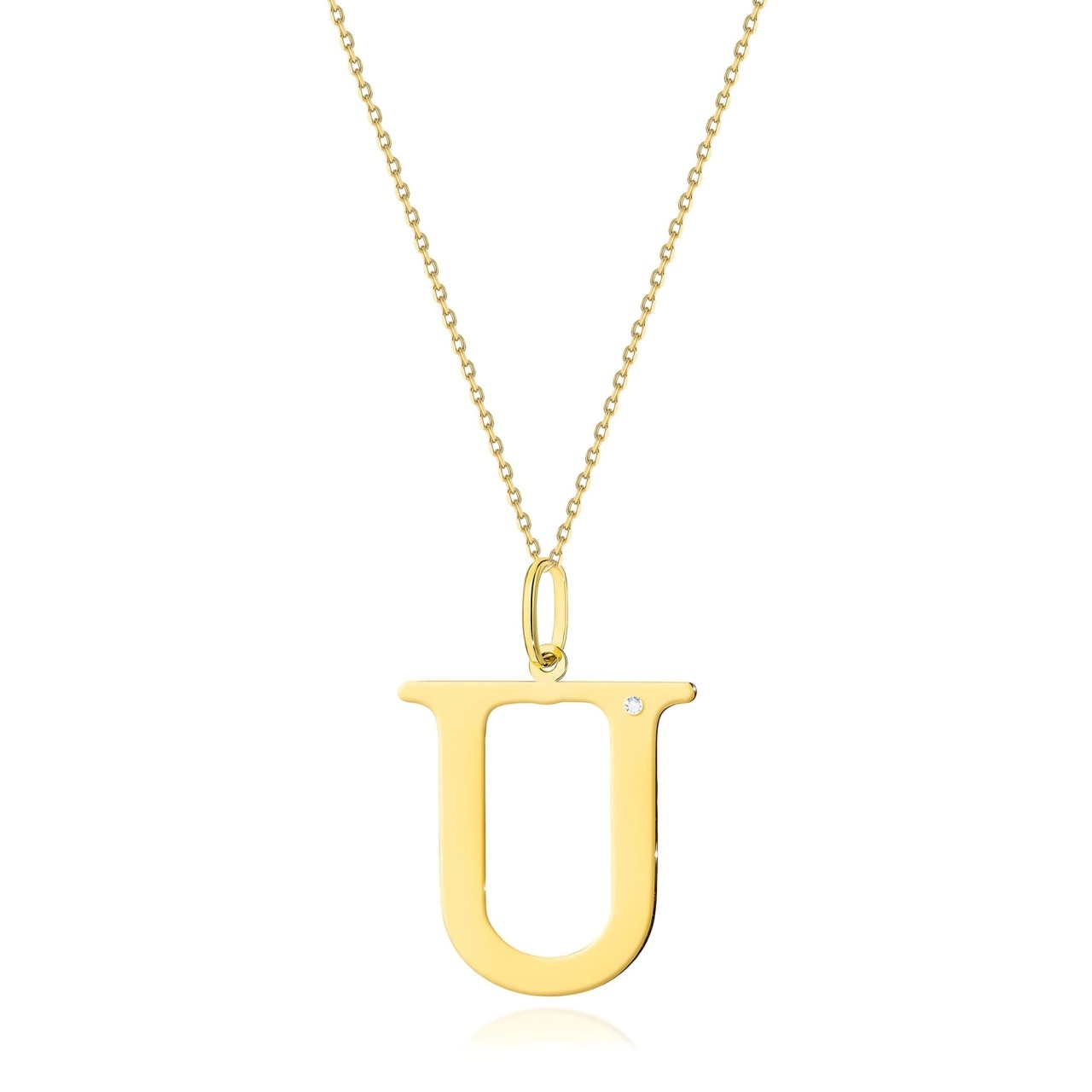 Colier Aur 14K cu Diamant Natural 0.01 ct (Varianta: Galben)