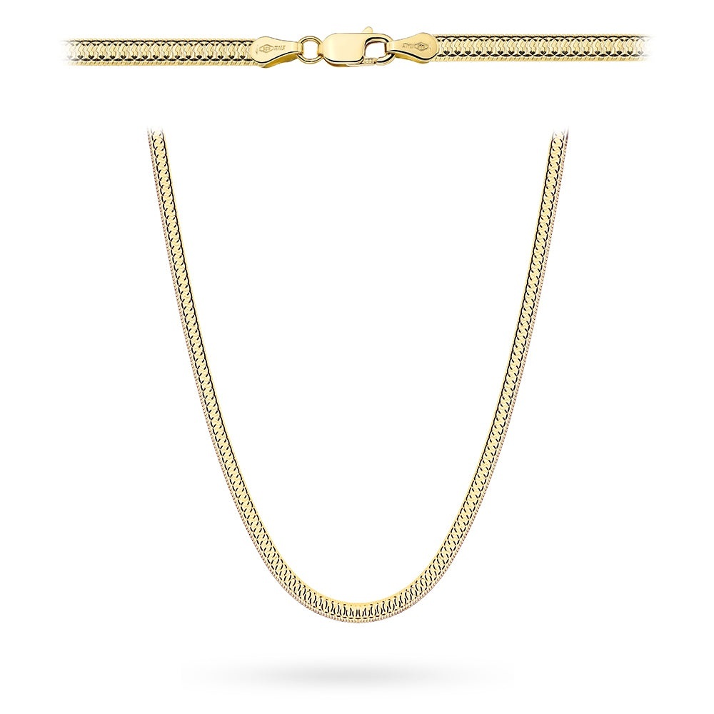 Colier Aur 14K Diamantat Unilateral 2.5mm (Greutate: 4.26, Măsură: 42 cm)