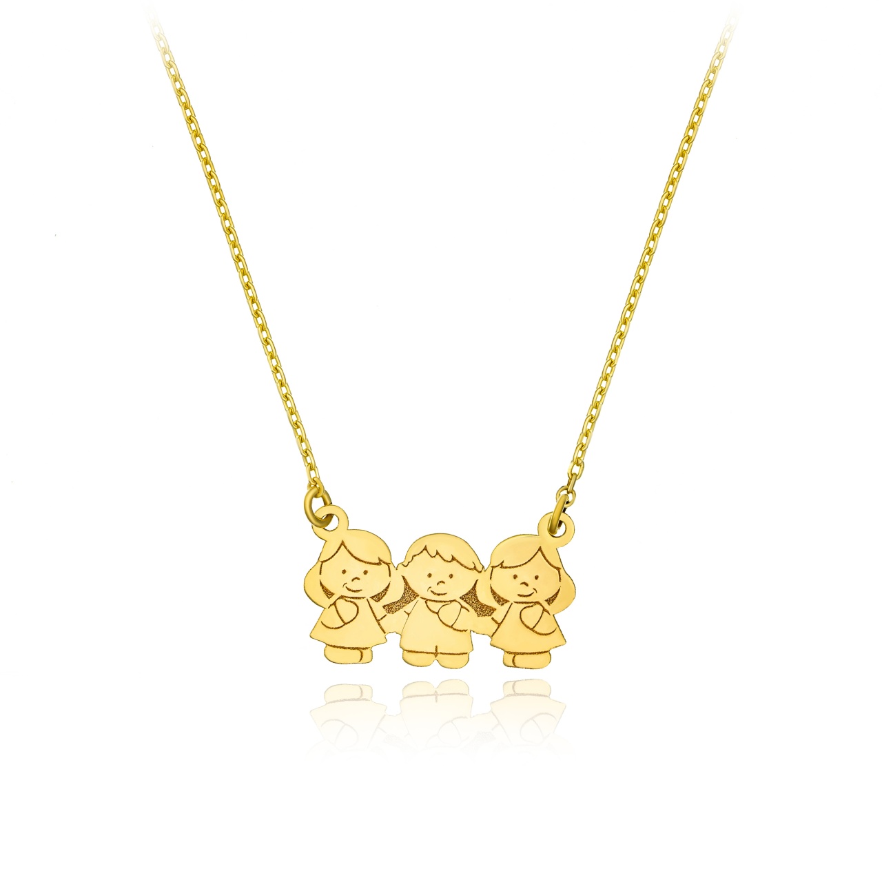 Colier cu copii - fratiori din Aur 14k - Family Edition