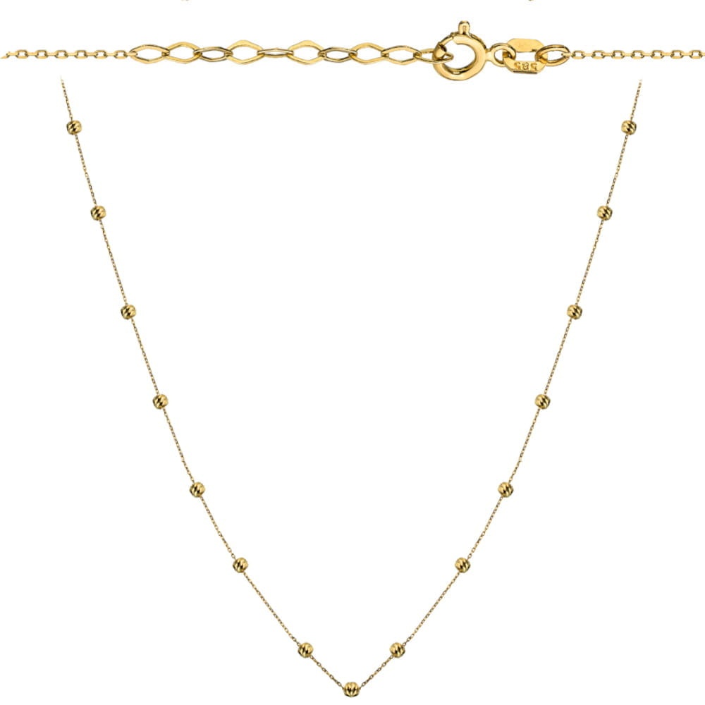 Colier de aur cu bile de diamant 38+4cm (Greutate: 1.52)