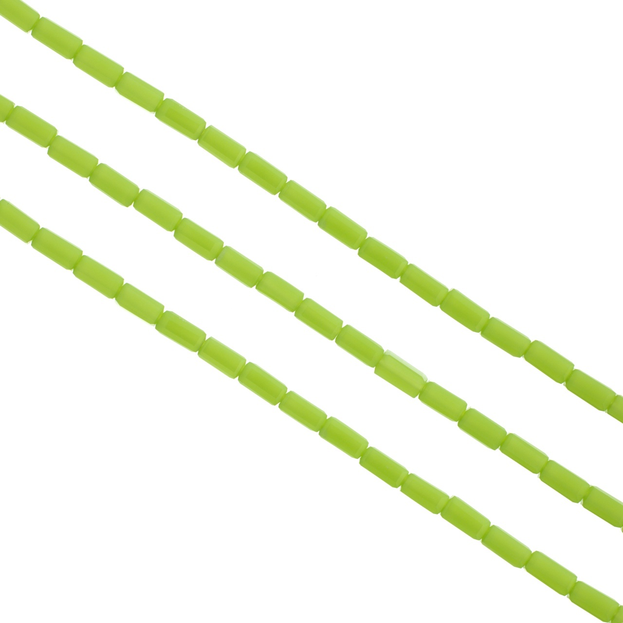 Cristale dreptunghiulare 3x6 mm - șirag aprox 80 buc, culoare vernil