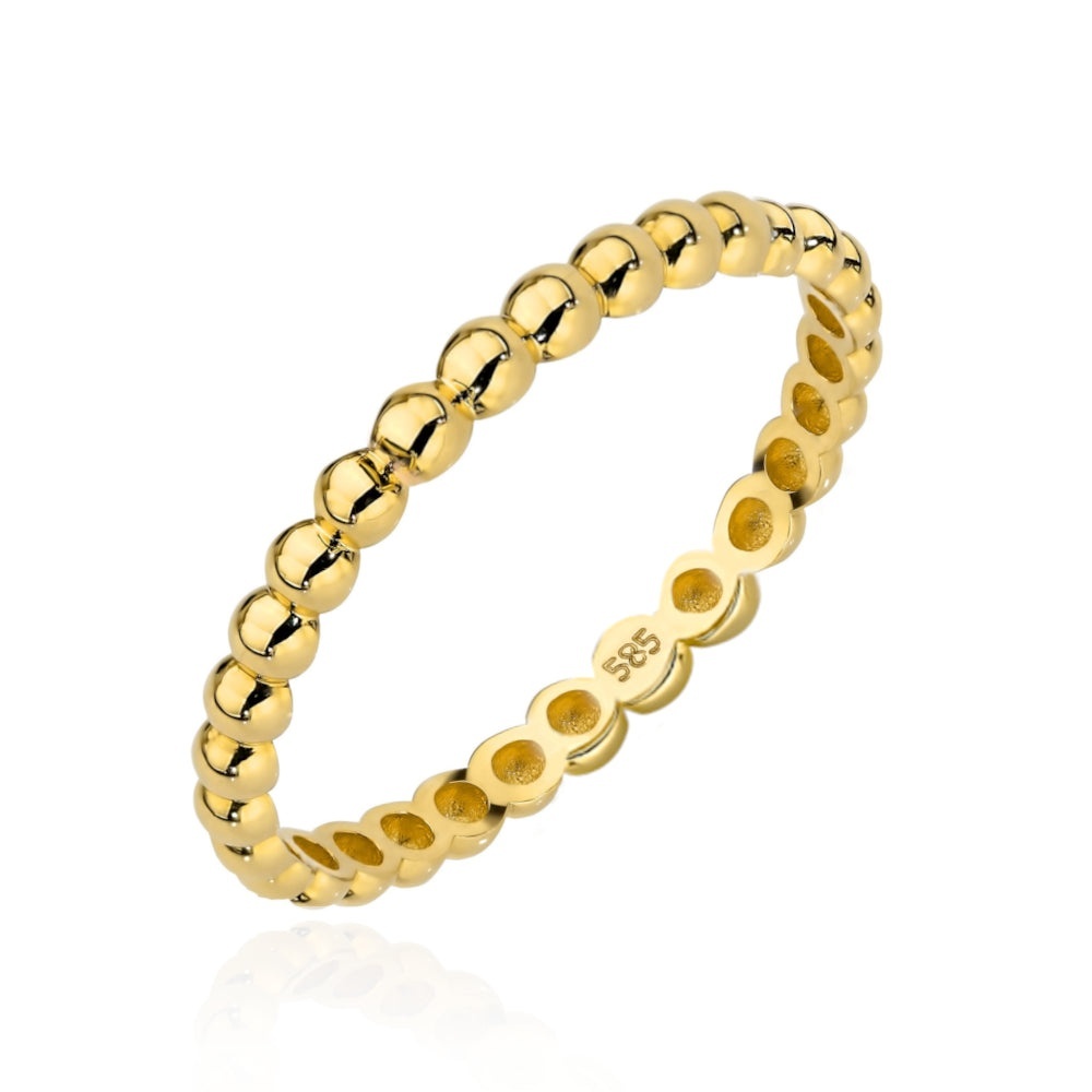 Inel Aur 14K cu Bile Delicate (Greutate: 1.42, Măsură: 11)