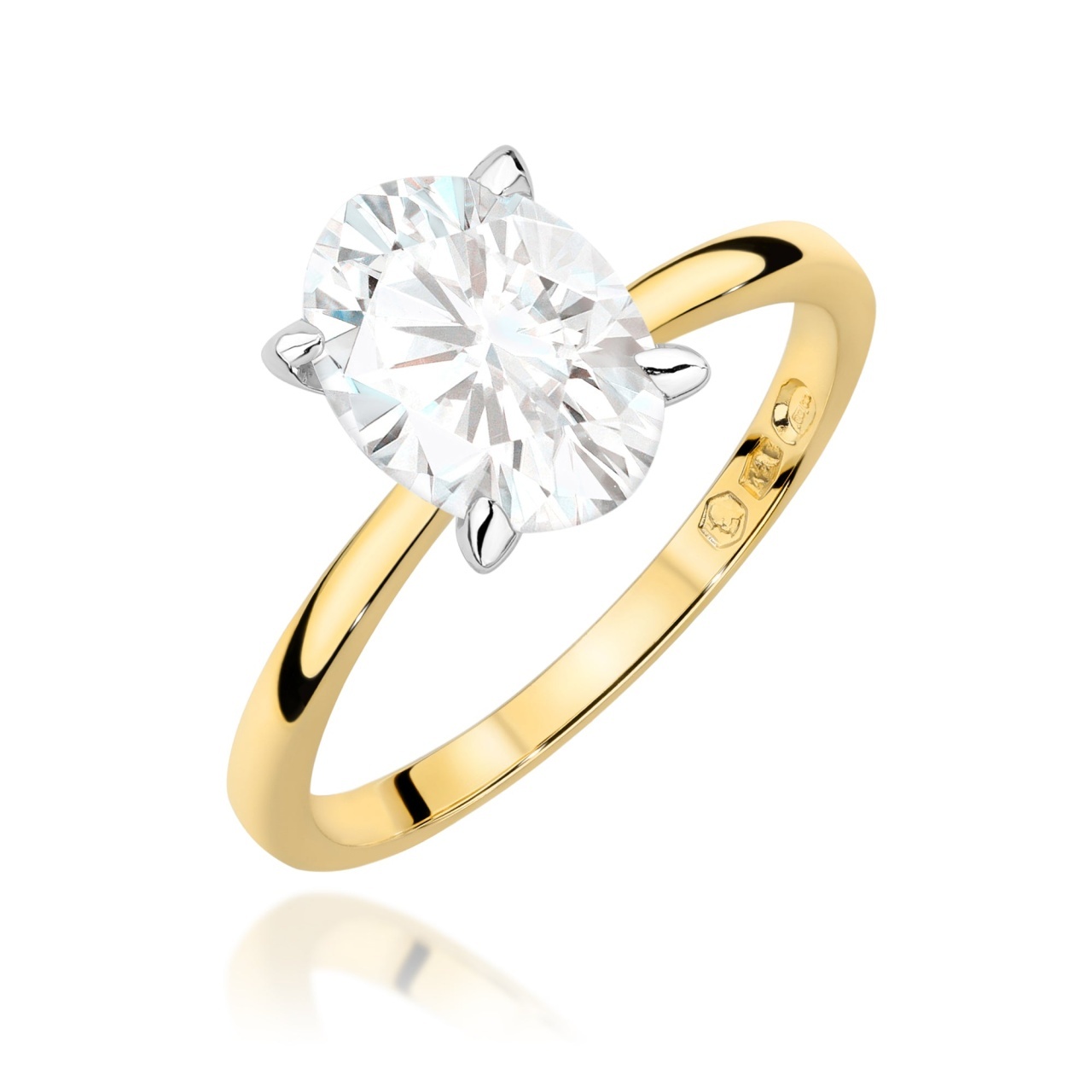 Inel Aur 14K cu Diamant de Laborator 1.50 ct (Varianta: Galben)