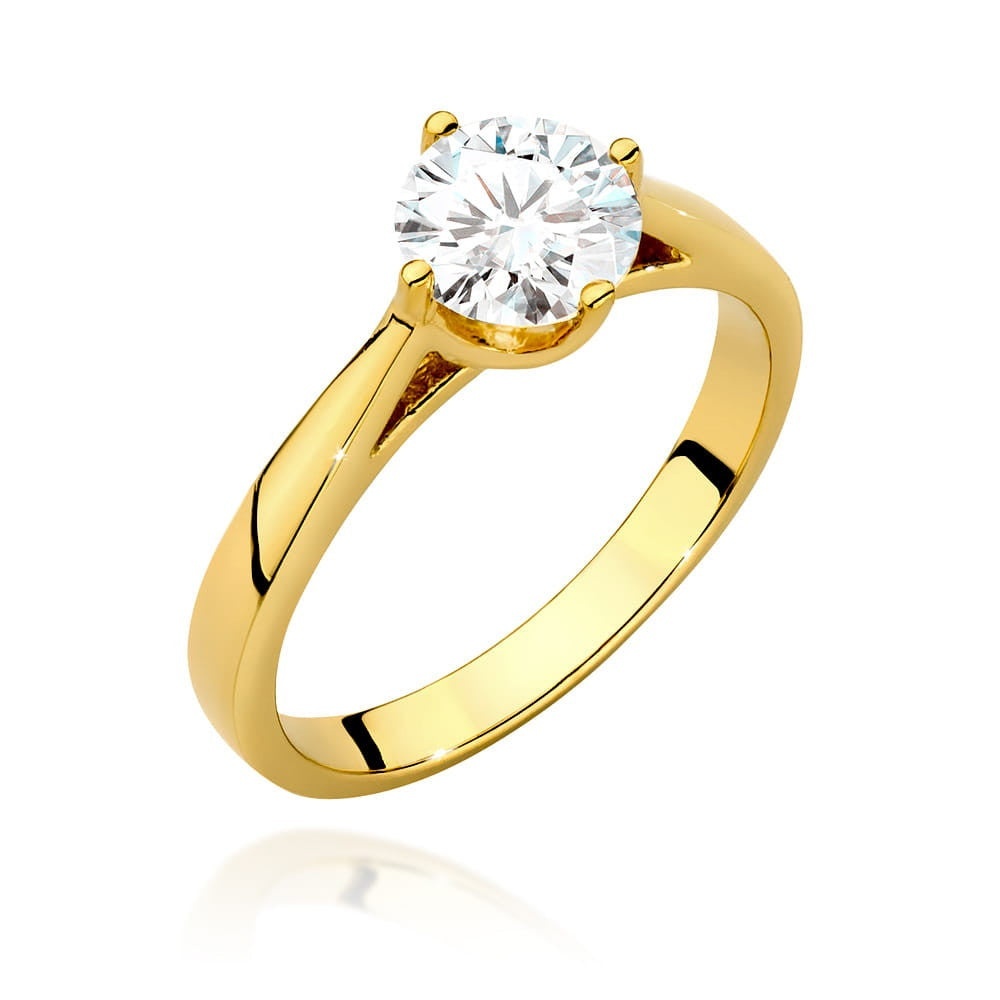 Inel Aur 14K cu Diamant Natural 1.00 ct (Varianta: Galben)