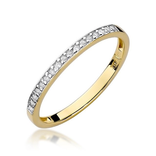 Inel Aur 14K cu Diamante Naturale 0.09 ct (Varianta: Galben)