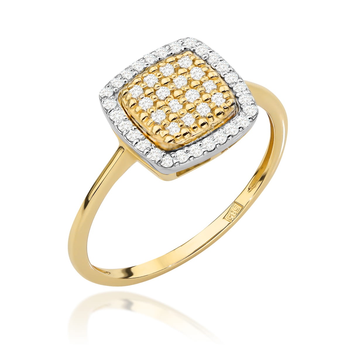 Inel Aur 14K cu Diamante Naturale 0.28 ct (Varianta: Galben)