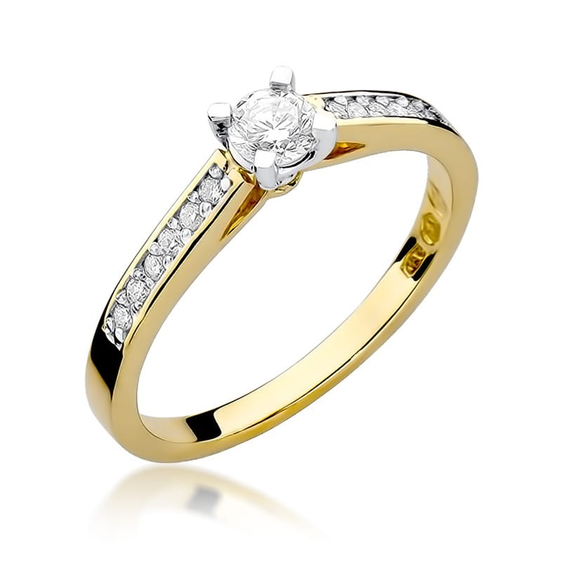Inel Aur 14K cu Diamante Naturale 0.36 ct (Varianta: Galben)