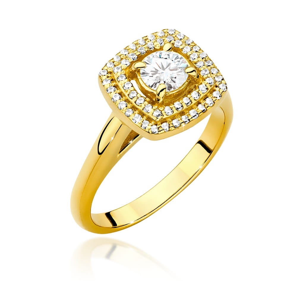 Inel Aur 14K cu Diamante Naturale 0.78 ct (Varianta: Galben)