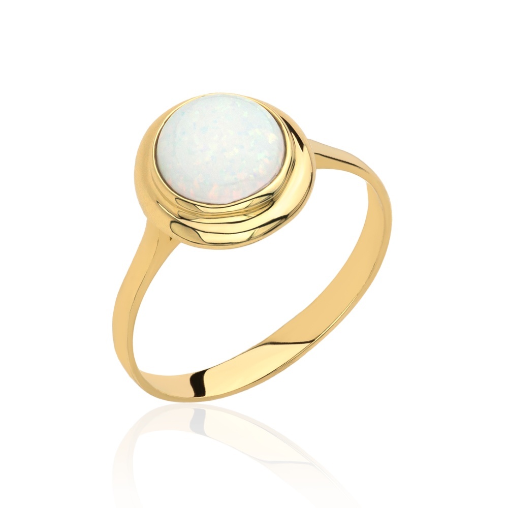 Inel Aur 14k cu Opal (Greutate: 2.23, Măsură: 19)
