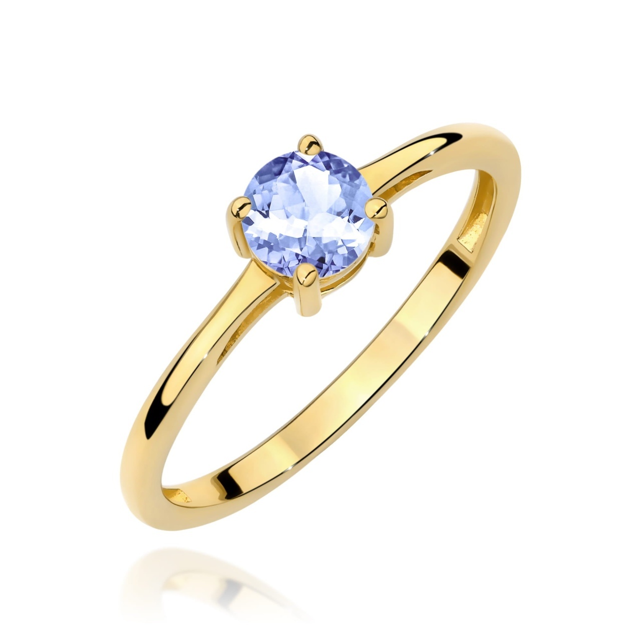 Inel Aur 14K cu Tanzanit 0.50 ct (Varianta: Galben)