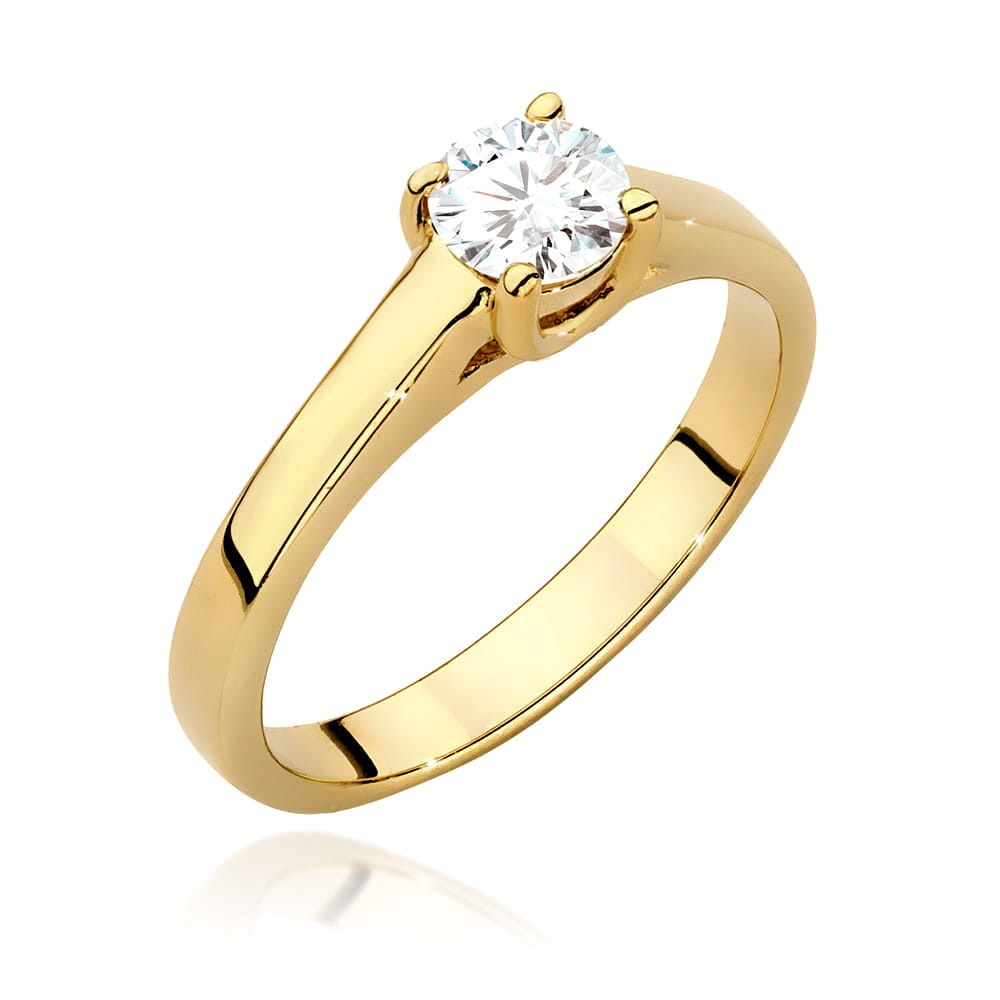 Inel Aur 9K cu Diamant de Laborator 0.50 ct (Varianta: Galben)