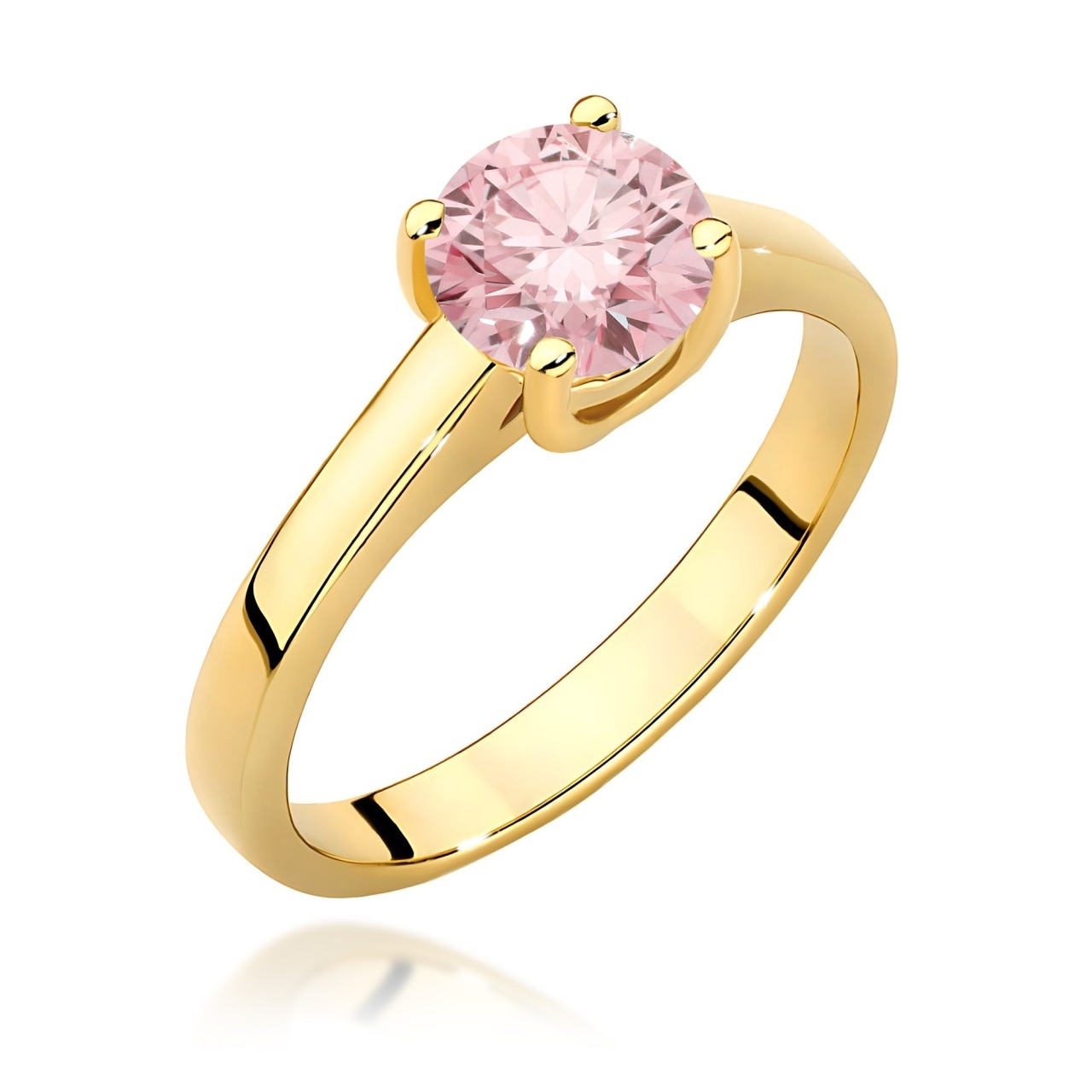Inel Aur 9K cu Diamant de Laborator 1.00 ct (Varianta: Galben)