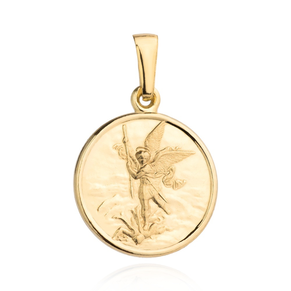 Medalion din Aur 14K Sfântul Arhanghel Mihail (Greutate: 1.66)