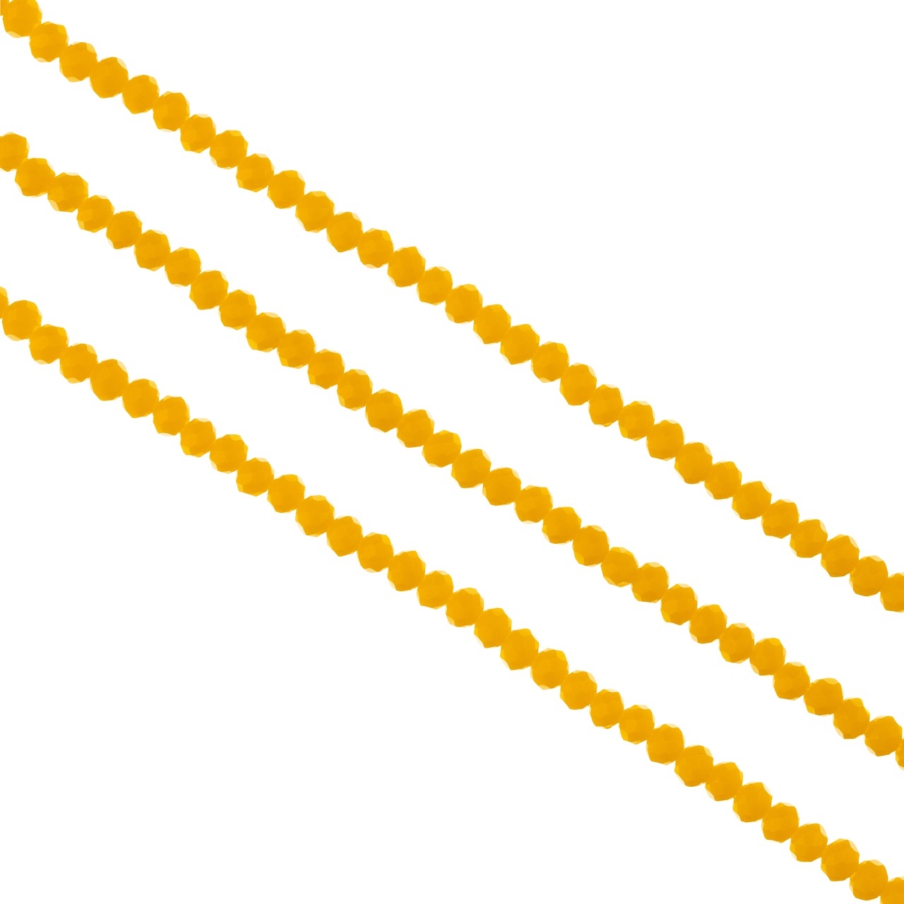 Șirag cristale rondele 3mm - Galben opac