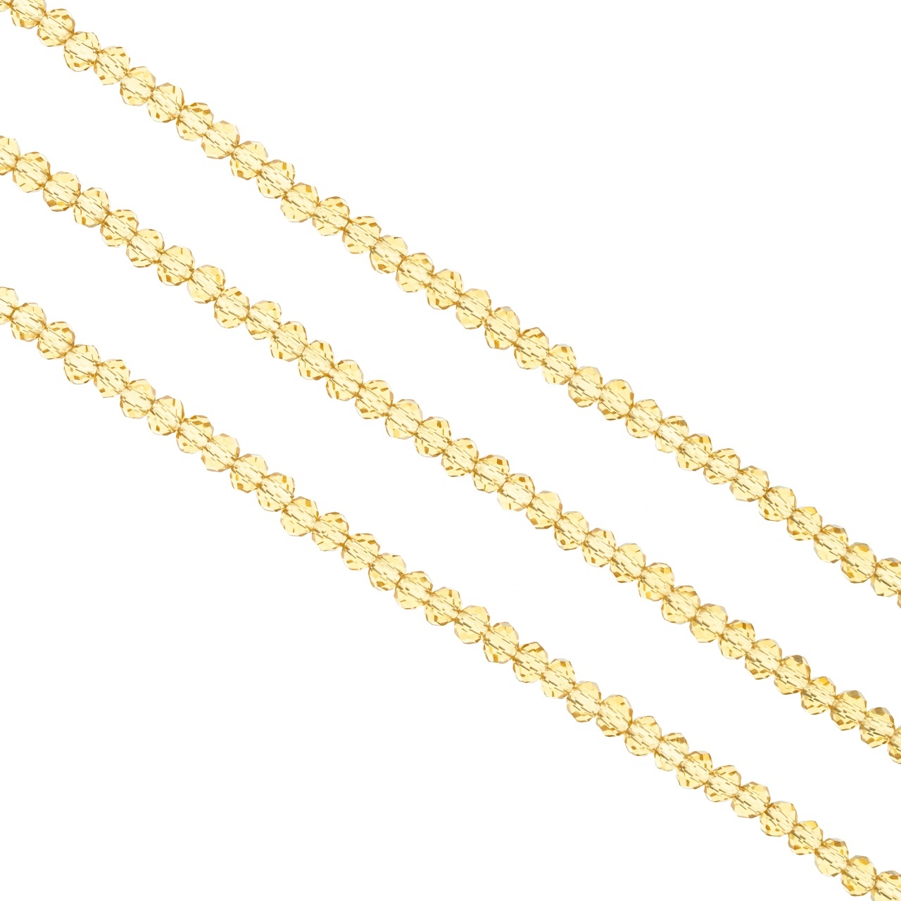 Șirag cristale rondele 3mm - Latte transparent