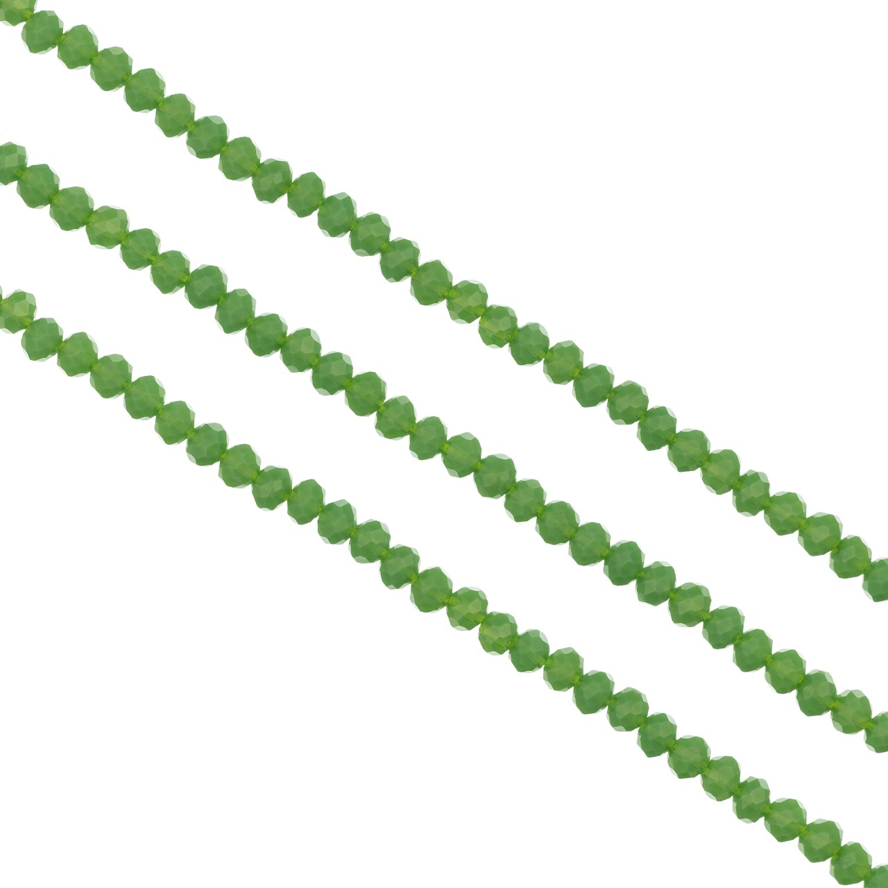 Șirag cristale rondele 4mm, culoare Verde Pickle, Aprox 130 buc