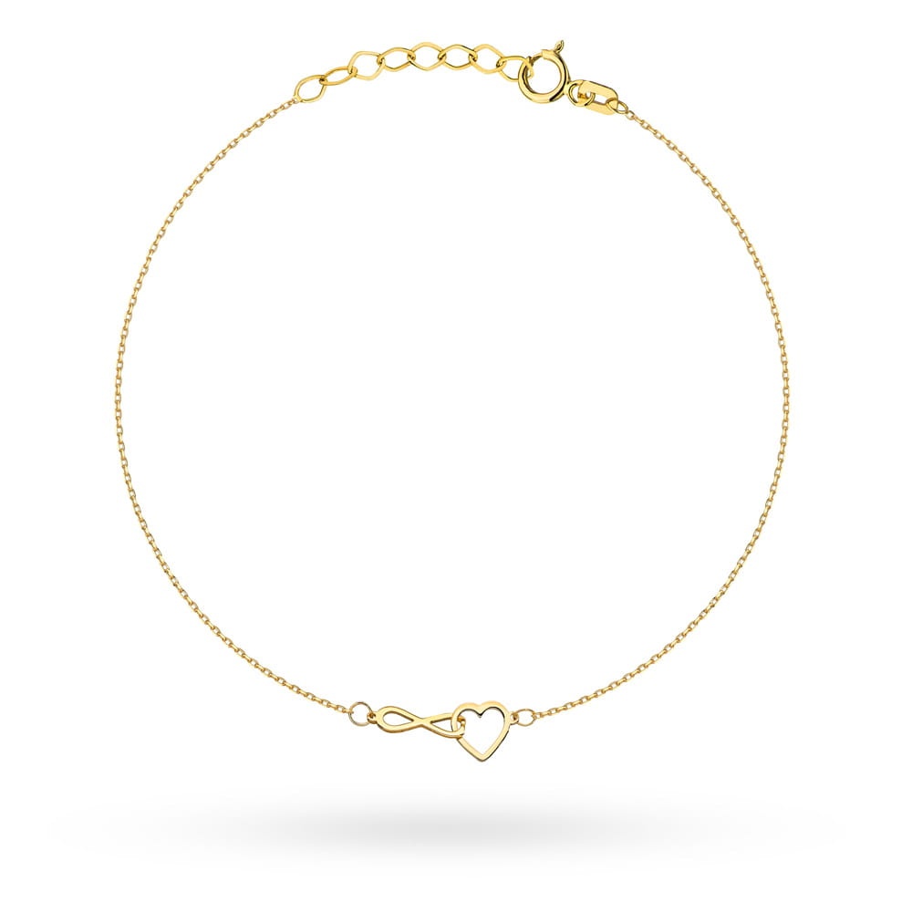 Bratara Aur 14k cu Inima si Infinit (Greutate: 0.66)