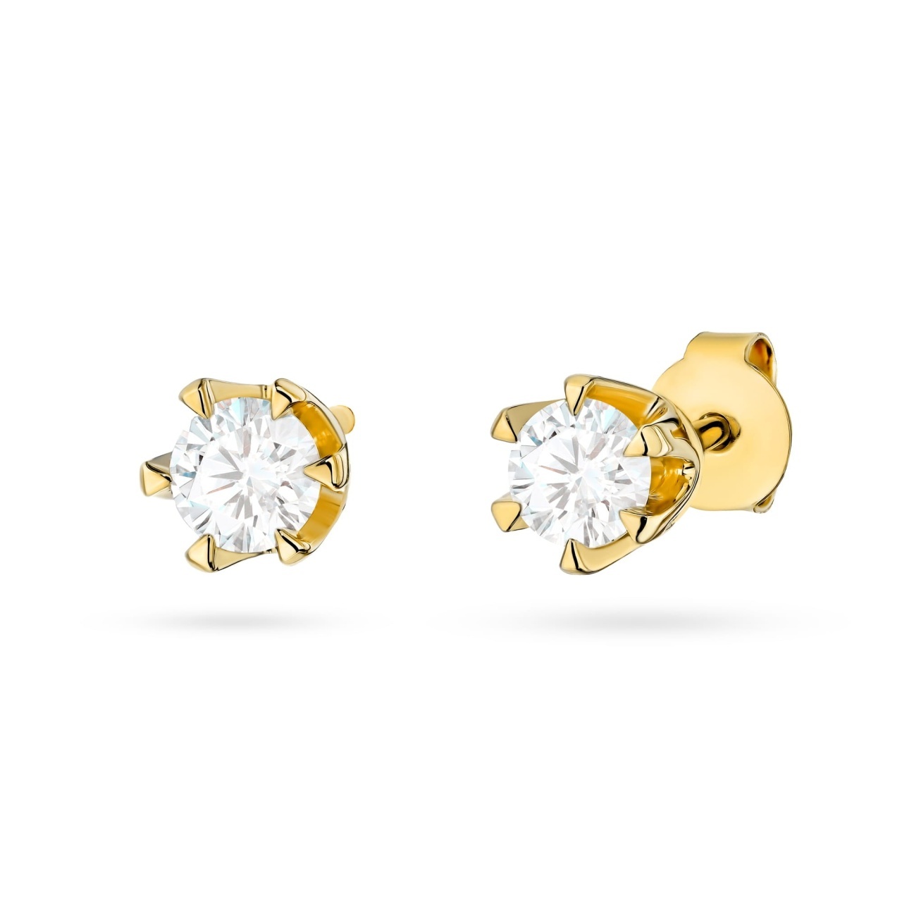 Cercei Aur 14K cu Diamant de Laborator 0.30 ct (Varianta: Galben)