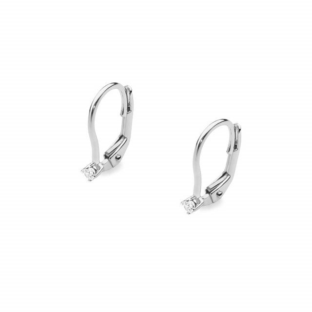 Cercei Aur 14K cu Diamant Natural 0.03 ct (Varianta: Galben)