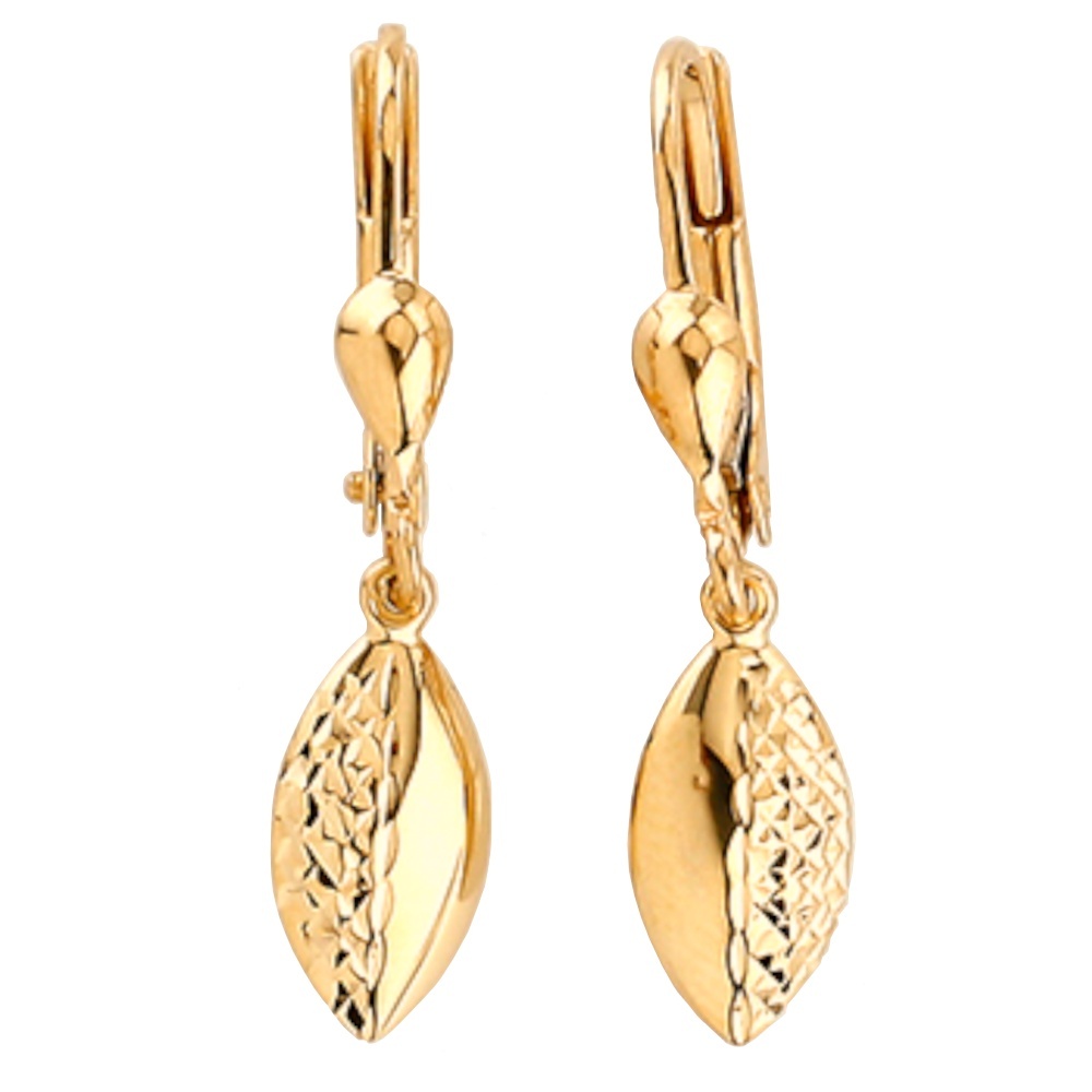Cercei Aur 14k cu Model Neted si Ajurat (Greutate: 1.57)