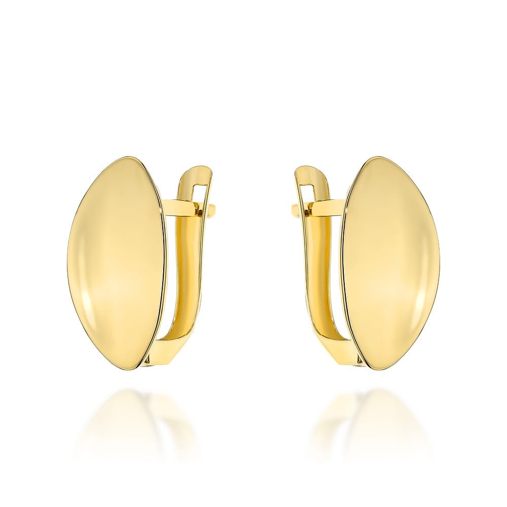 Cercei Aur 14K Elipse Simple (Greutate: 1.43)