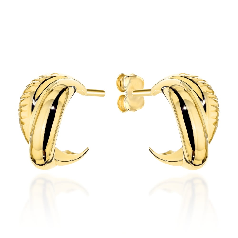 Cercei Aur 14K Lat Cu Șurub – Eleganță Atemporală (Greutate: 2.00)