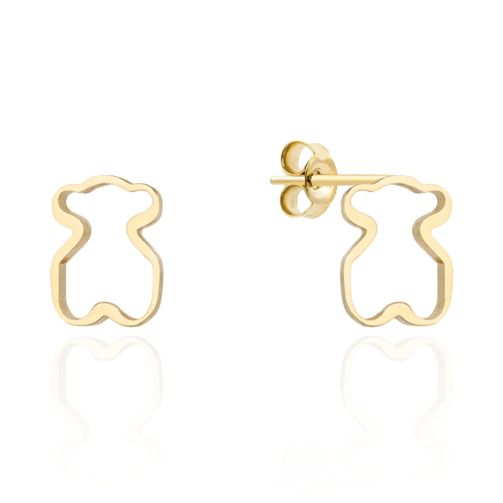 Cercei Aur Galben Contur Ursulet 14K (Greutate: 0.63)