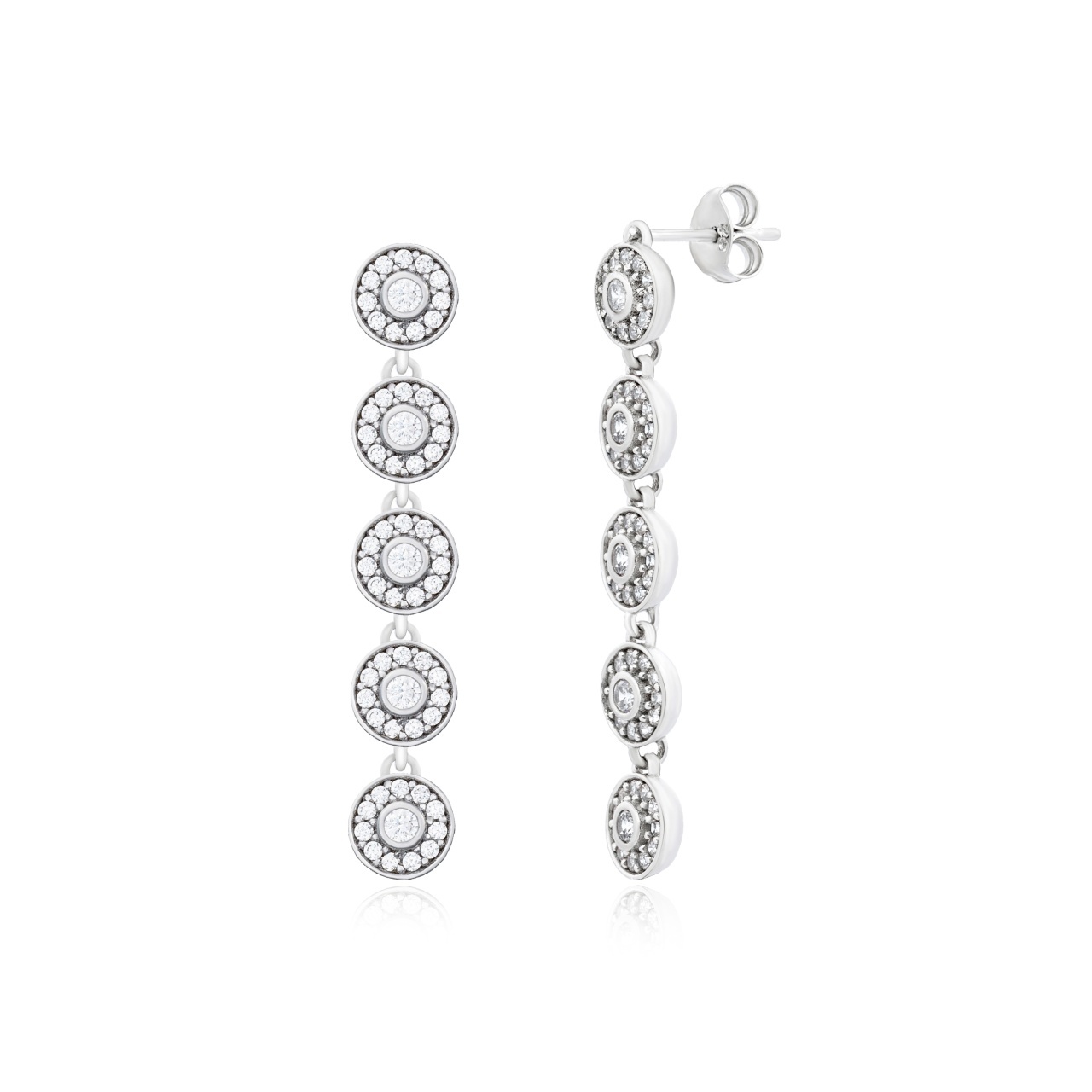 Cercei din argint 925 cu cristale Angel Exclusive Collection - Small
