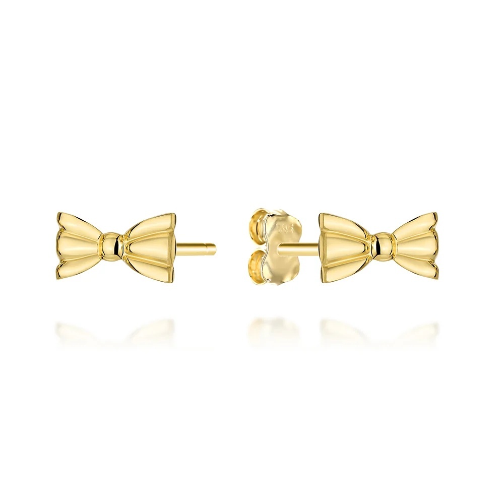 Cercei Din Aur 14K Model Fundiță Luciosa (Greutate: 0.65)