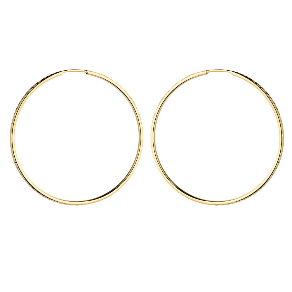Cercei Rotunzi Aur 14K 3.3 cm - Eleganță Atemporală (Greutate: 1.45)