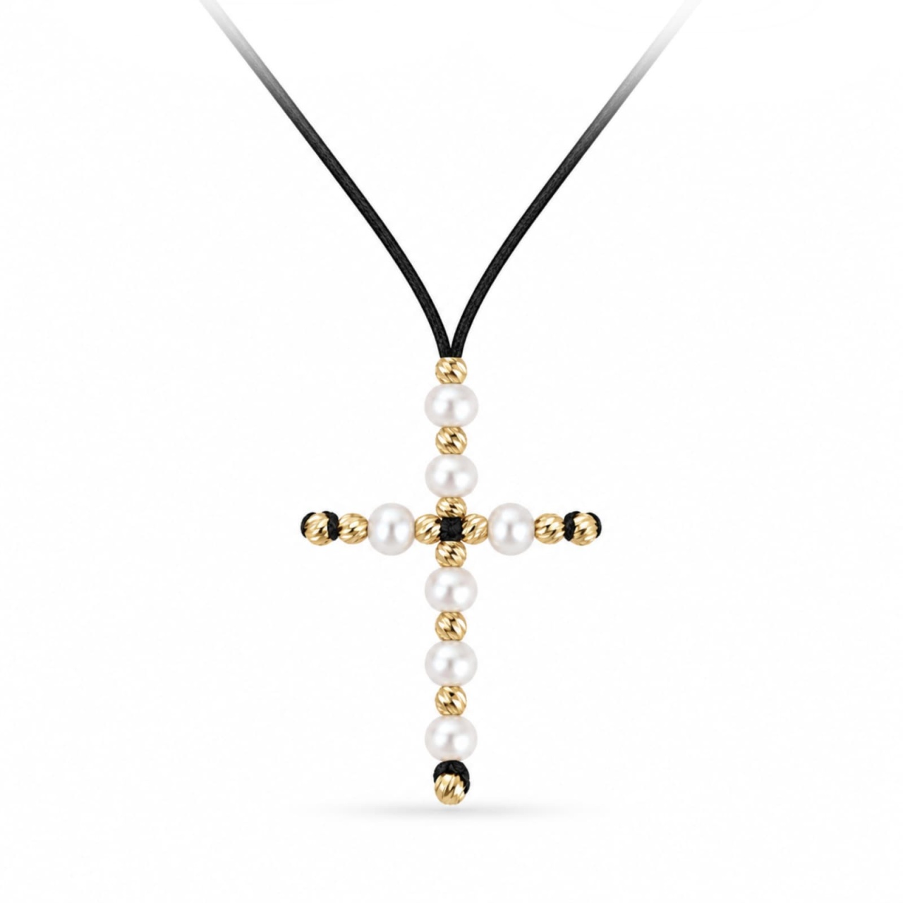 Choker Pearl Cross din AUR 14K