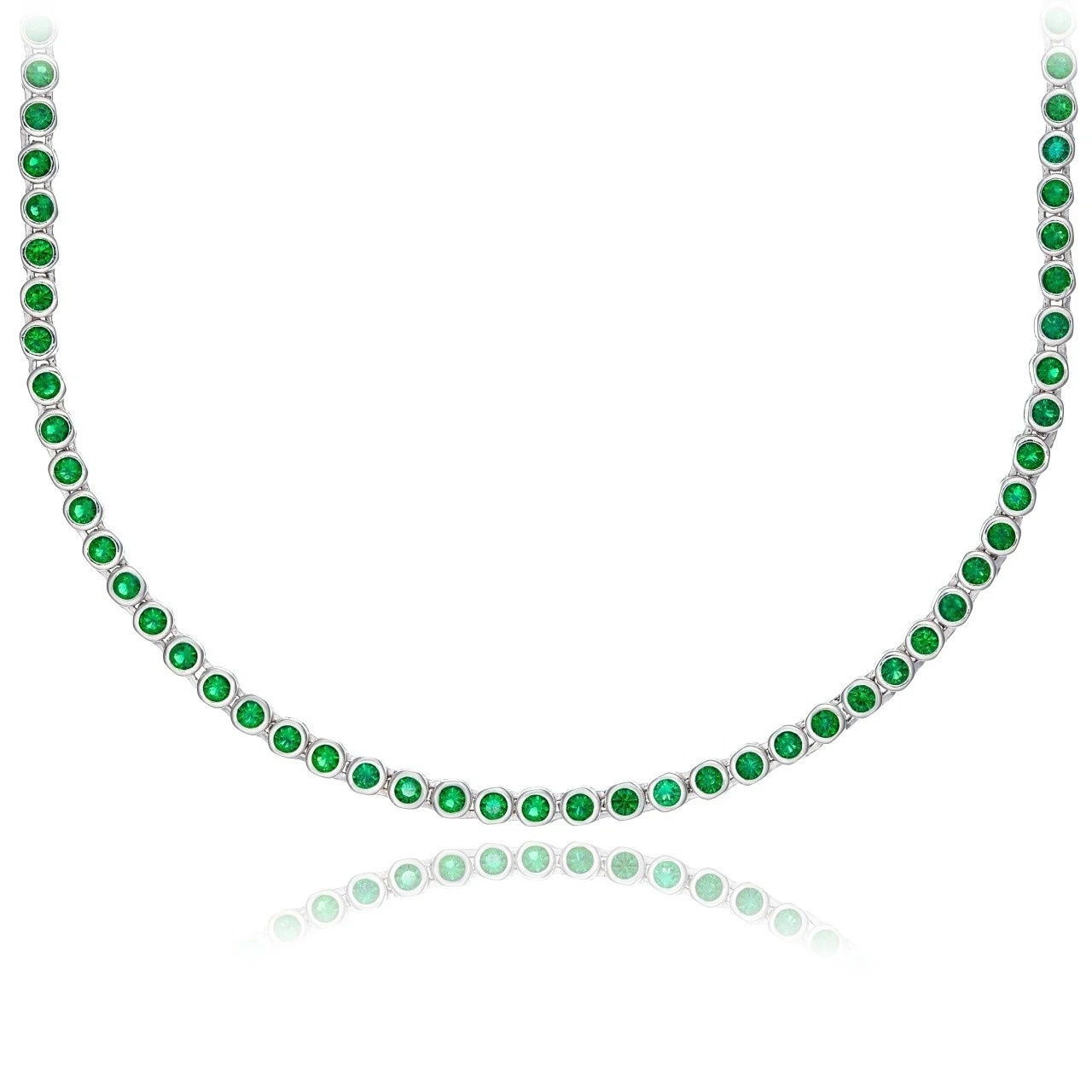 Colier Green Glow din Argint 925 (Lungimea Colierului: 38.5cm)