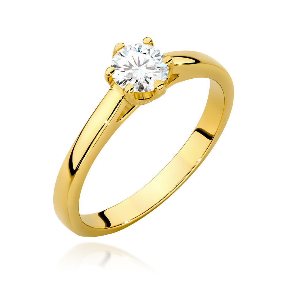 Inel Aur 14K cu Diamant de Laborator 0.40 ct (Varianta: Galben)