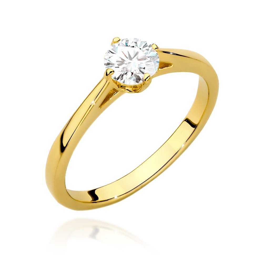 Inel Aur 14K cu Diamant de Laborator 0.50 ct (Varianta: Galben)