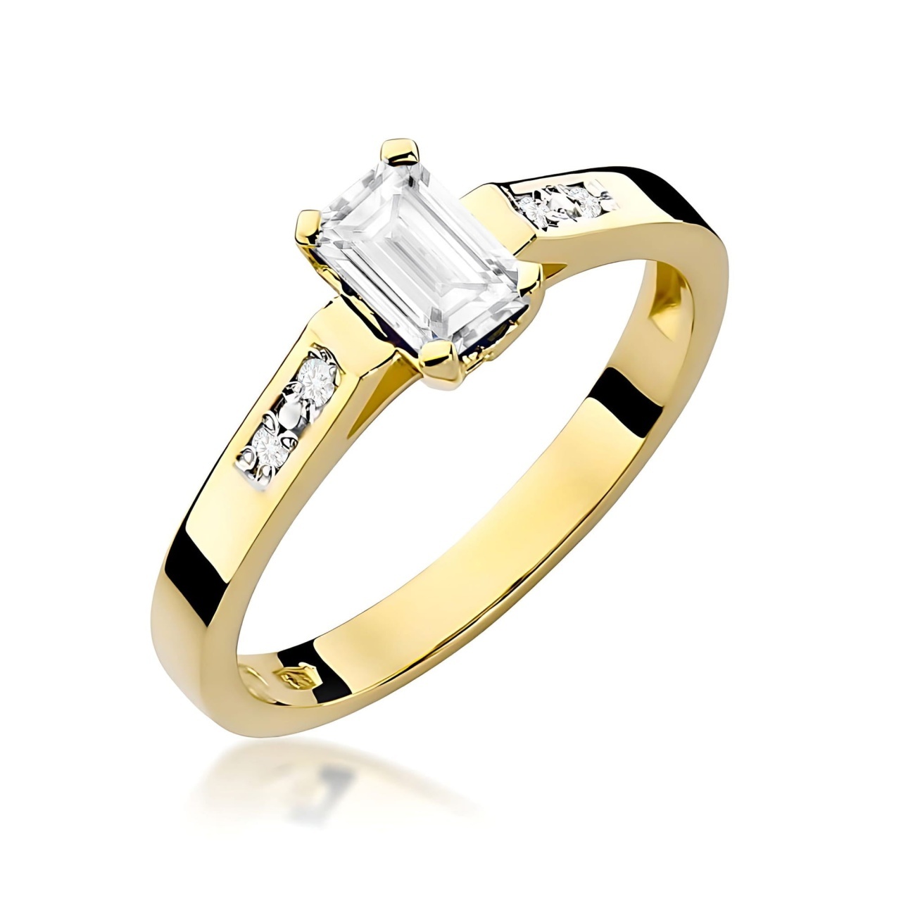 Inel Aur 14K cu Diamante de Laborator 0.64 ct (Varianta: Galben)