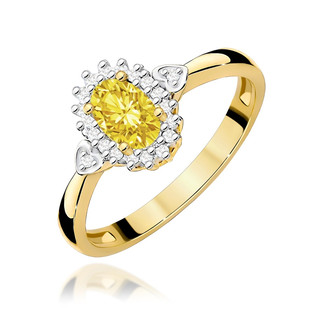 Inel Aur 14K cu Diamante de Laborator 0.70 ct (Varianta: Galben)