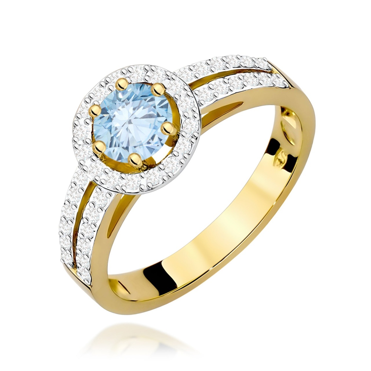 Inel Aur 14K cu Diamante de Laborator 0.70 ct (Varianta: Galben)