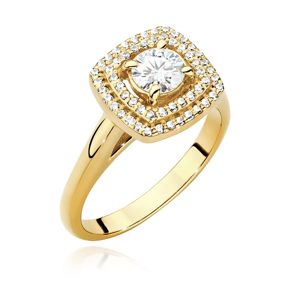 Inel Aur 14K cu Diamante de Laborator 0.78 ct (Varianta: Galben)