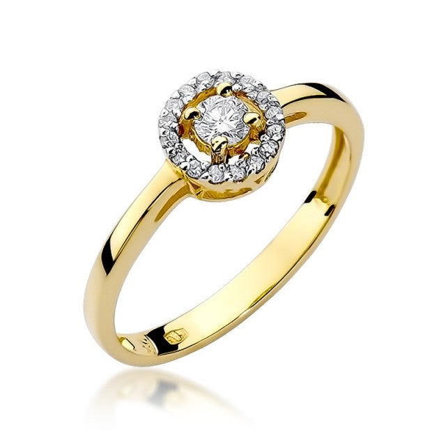 Inel Aur 14K cu Diamante Naturale 0.20 ct (Varianta: Galben)