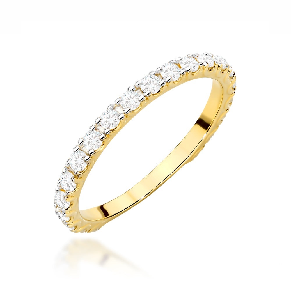 Inel Aur 14K cu Zirconii Strălucitoare (Greutate: 1.68, Măsură: 18)
