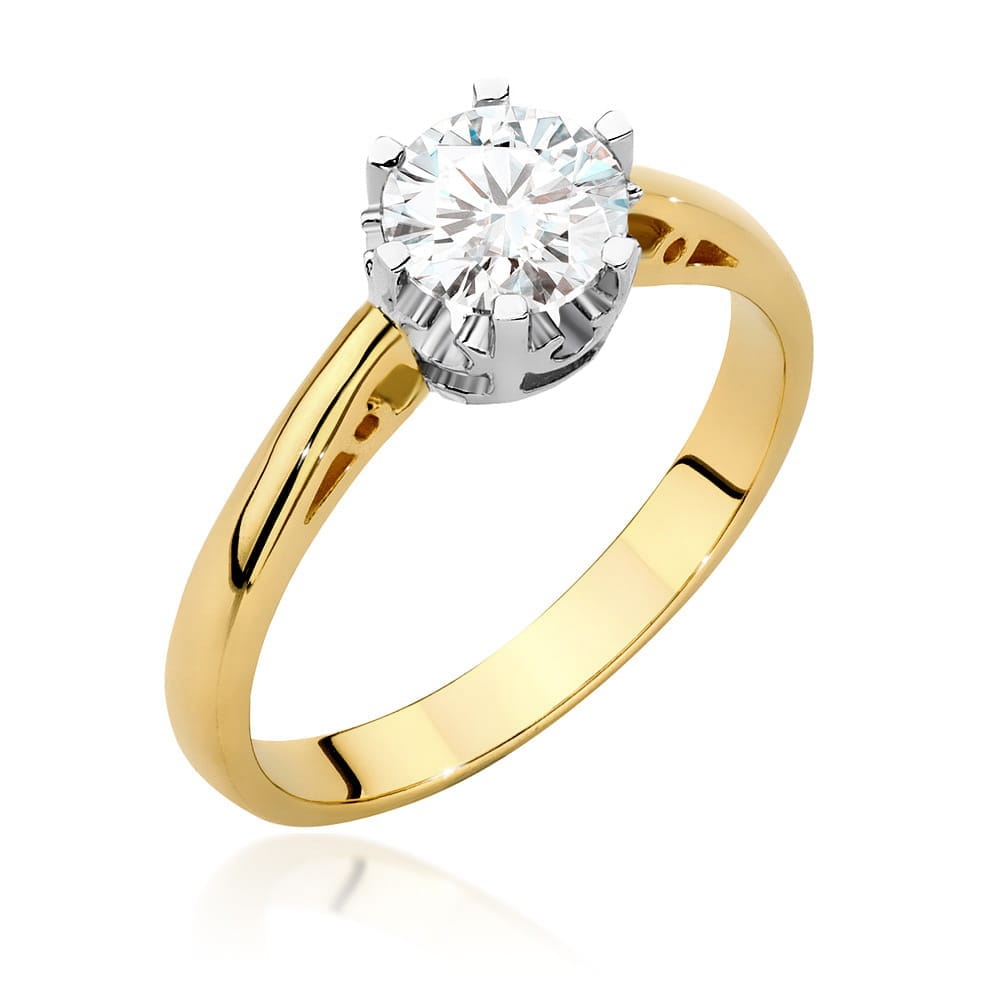 Inel Aur 9K cu Diamant de Laborator 0.70 ct (Varianta: Galben)