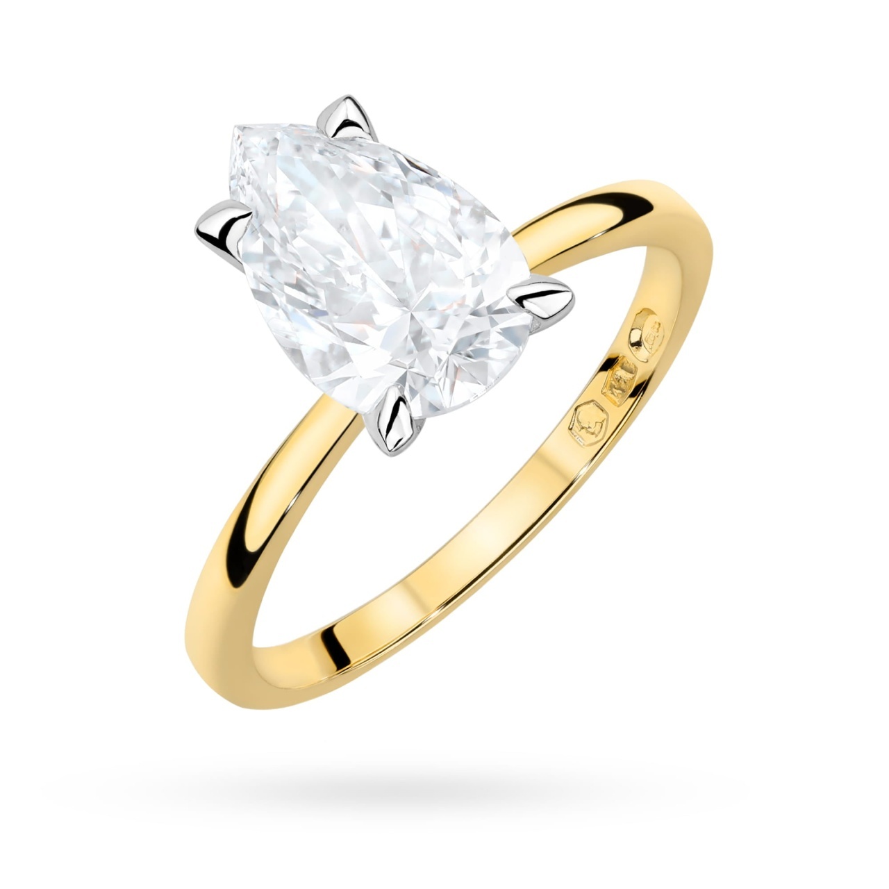 Inel Aur 9K cu Diamant de Laborator 2.00 ct (Varianta: Galben)