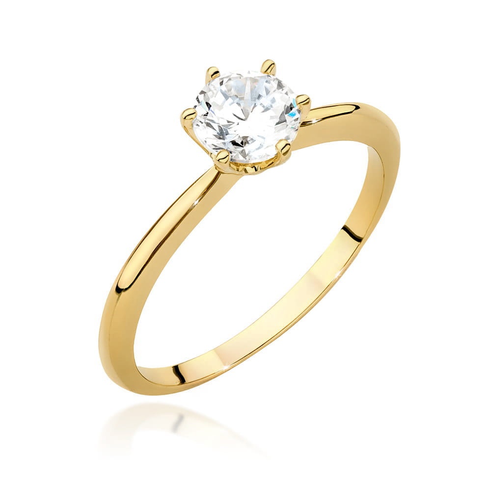 Inel Aur 9K cu Diamante de Laborator 0.70 ct (Varianta: Galben)