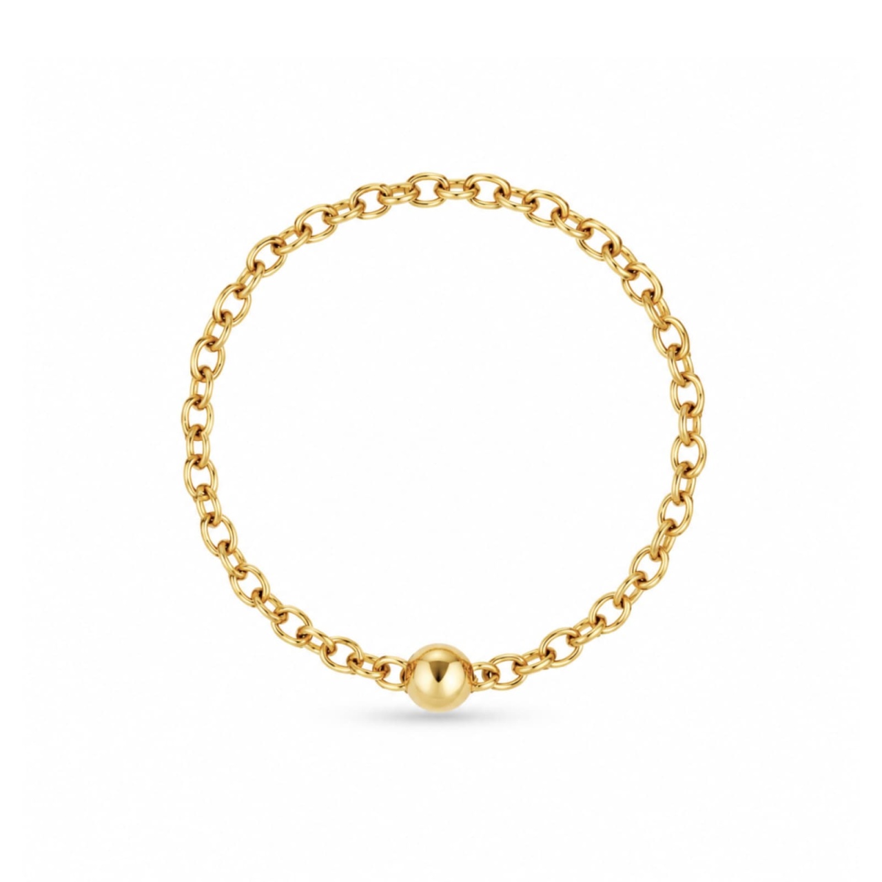 Inel Chain Ball din AUR 14K (Mărime: M49)