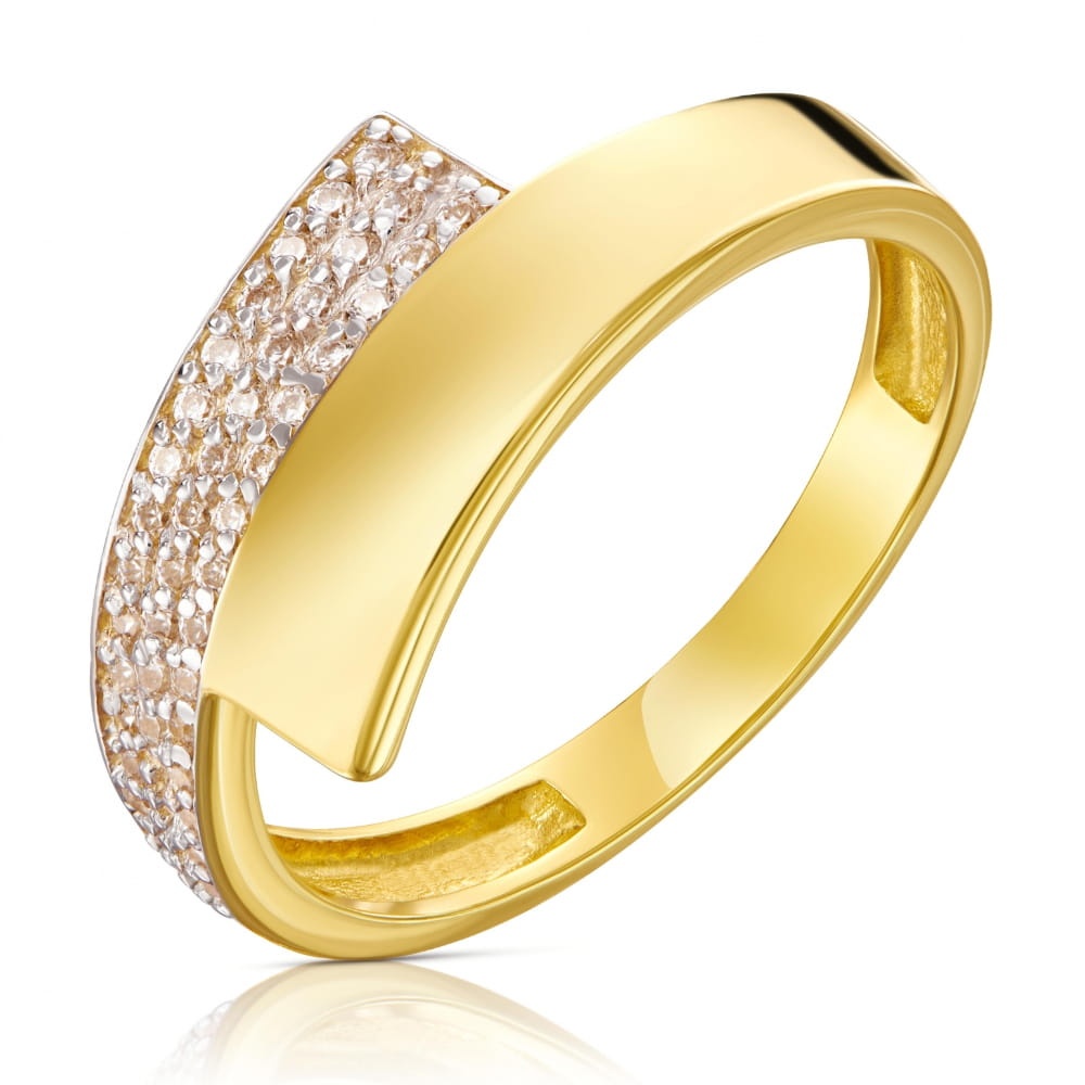 Inel de aur 14k cu zirconii (Greutate: 1.97, Măsură: 18)