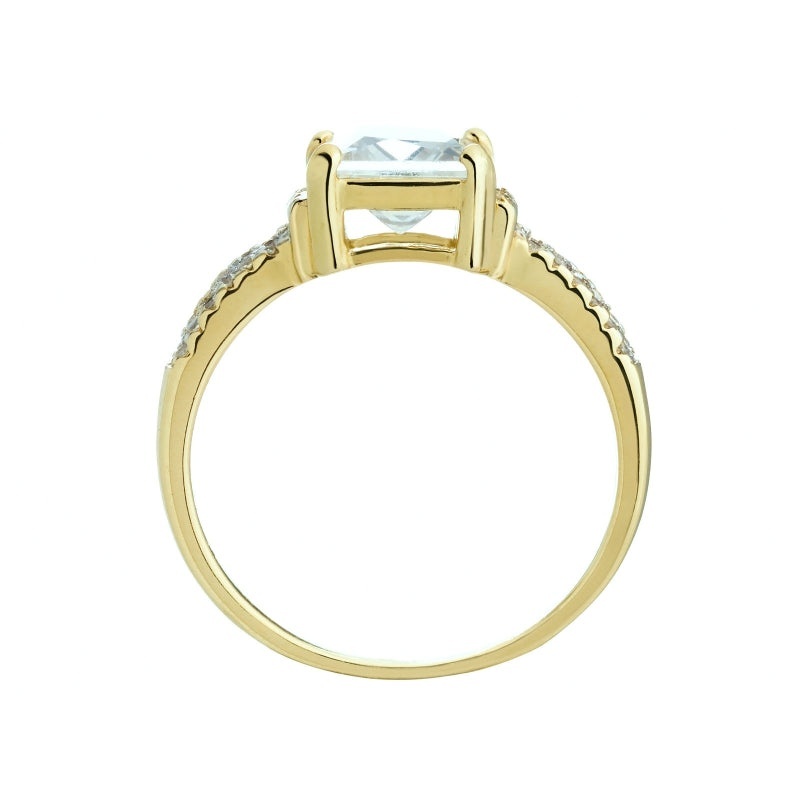 Inel de Logodnă din Aur 8K cu Piatră Mare de 3.1585 Ct (Măsură inel: 19)