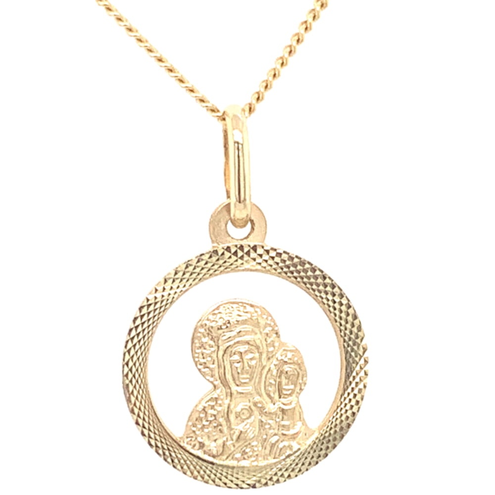 Medalion Aur 14k cu Fecioara Maria si Iisus Hristos (Greutate: 0.96)